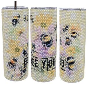 20oz Rhinestone Tumbler "Bee You"